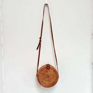 NWOT Rattan Basket Bag